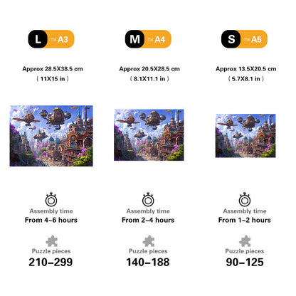 Steampunk City Wooden Jigsaw Puzzle