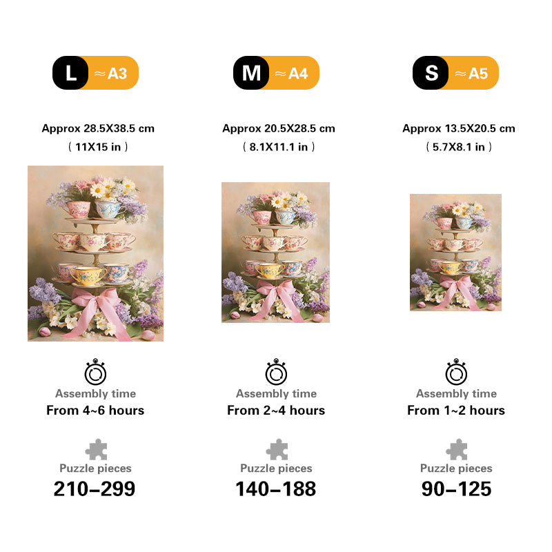 Tea Party Tier Wooden Jigsaw Puzzle