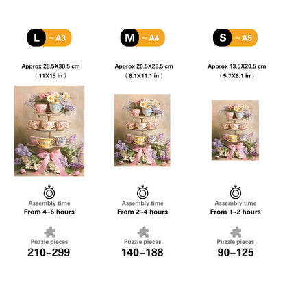 Tea Party Tier Wooden Jigsaw Puzzle