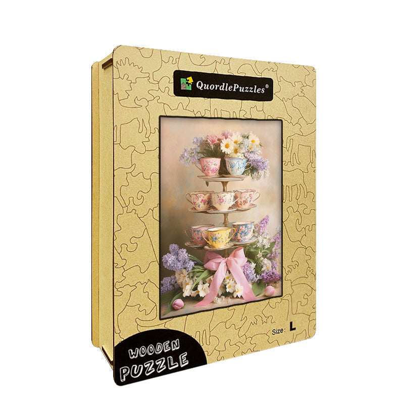 Tea Party Tier Wooden Jigsaw Puzzle