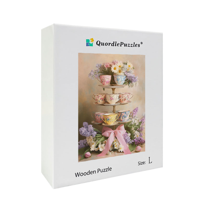 Tea Party Tier Wooden Jigsaw Puzzle