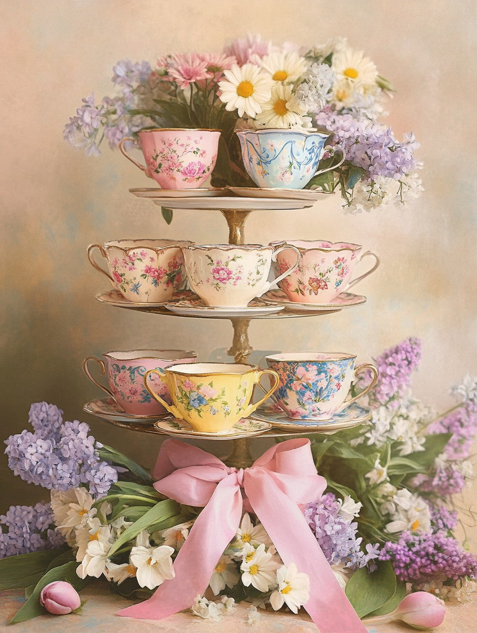 Tea Party Tier Wooden Jigsaw Puzzle