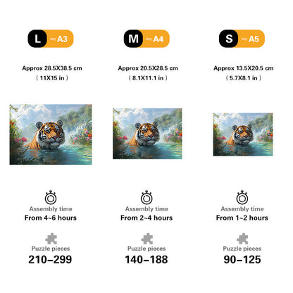 Tiger Splash Wooden Jigsaw Puzzle