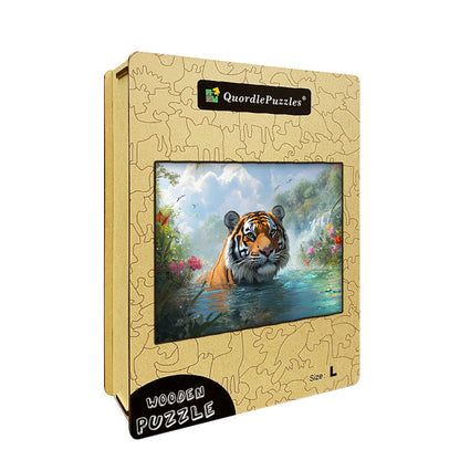 Tiger Splash Wooden Jigsaw Puzzle