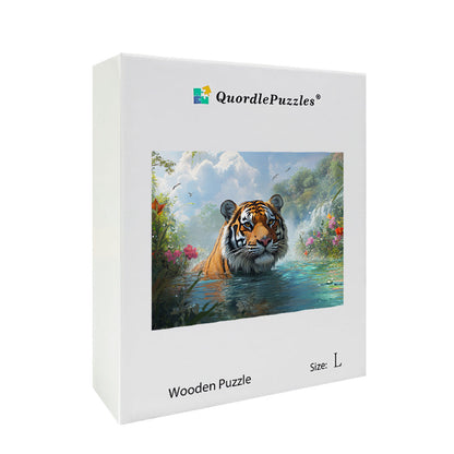 Tiger Splash Wooden Jigsaw Puzzle