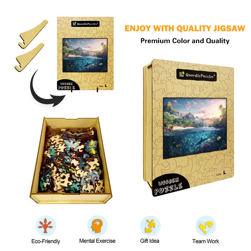 Tropical Ocean Wooden Jigsaw Puzzle