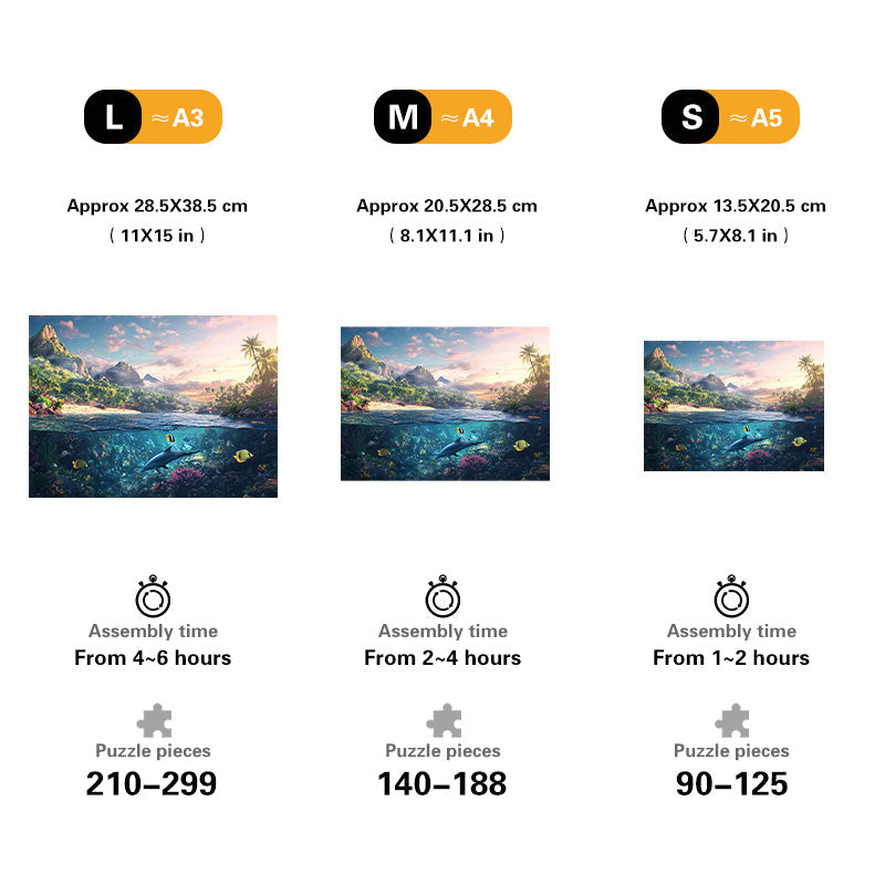 Tropical Ocean Wooden Jigsaw Puzzle