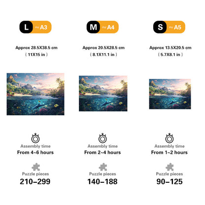 Tropical Ocean Wooden Jigsaw Puzzle