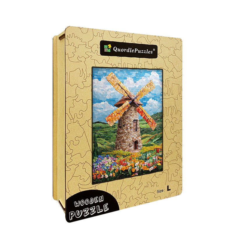 Windmill Garden Wooden Jigsaw Puzzle