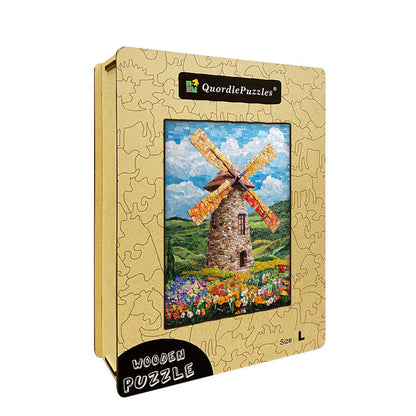 Windmill Garden Wooden Jigsaw Puzzle