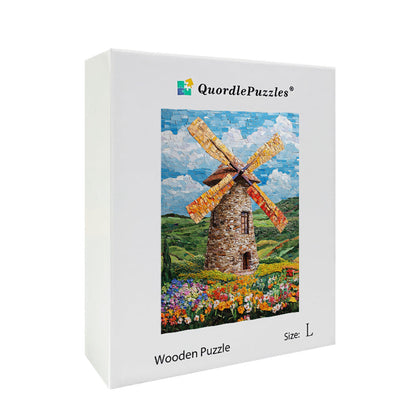 Windmill Garden Wooden Jigsaw Puzzle