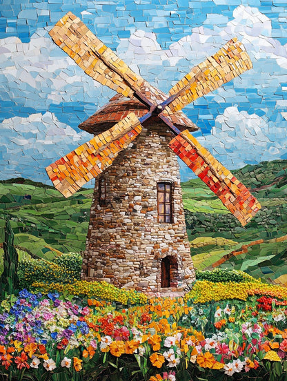 Windmill Garden Wooden Jigsaw Puzzle