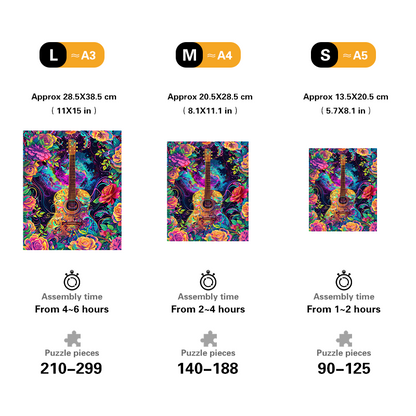 Blooming Strings Wooden Jigsaw Puzzle