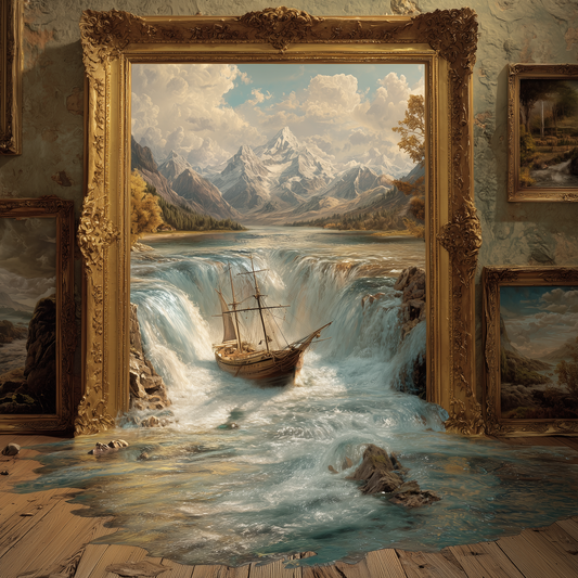 Boat in a Picture Frame Wooden Jigsaw Puzzle