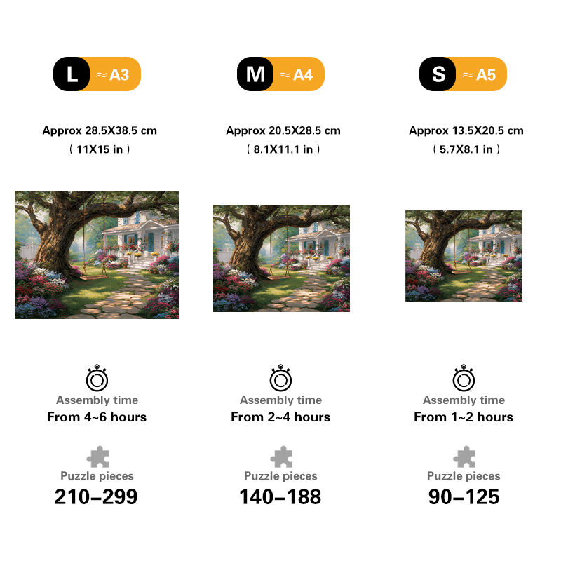 Garden Swing Wooden Jigsaw Puzzle