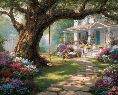 Garden Swing Wooden Jigsaw Puzzle