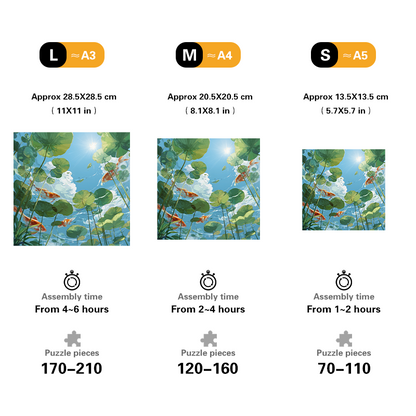 Koi in Water Wooden Jigsaw Puzzle