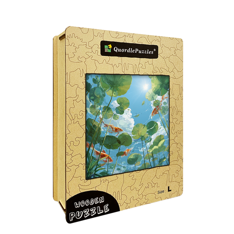 Koi in Water Wooden Jigsaw Puzzle