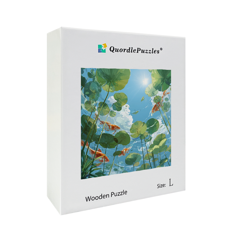 Koi in Water Wooden Jigsaw Puzzle