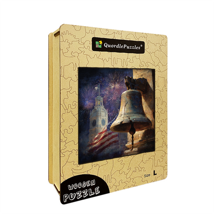 Liberty Bell Celebration Wooden Jigsaw Puzzle