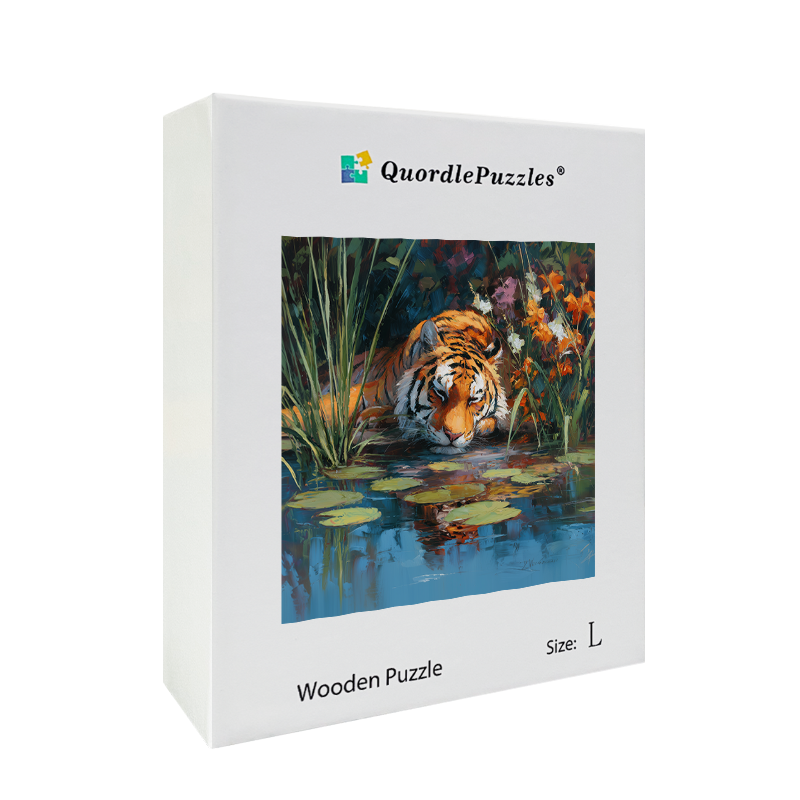 Lily Lagoon Tiger Wooden Jigsaw Puzzle