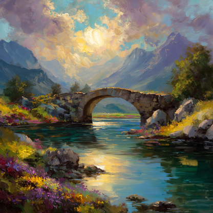 Mountain Bridge Wooden Jigsaw Puzzle