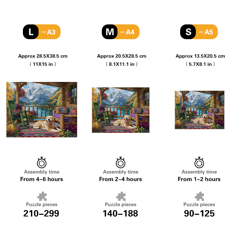 Mountain View Porch Wooden Jigsaw Puzzle