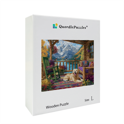 Mountain View Porch Wooden Jigsaw Puzzle