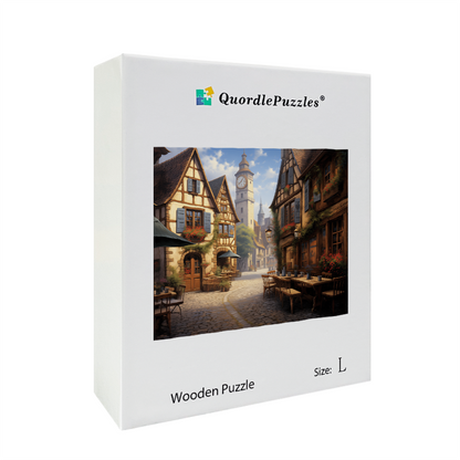 Quaint Town Wooden Jigsaw Puzzle