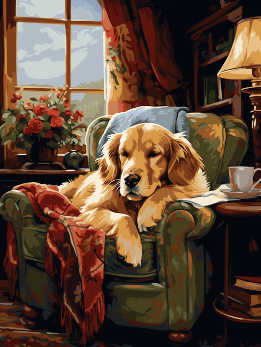 Sunny Nap Dog Wooden Jigsaw Puzzle