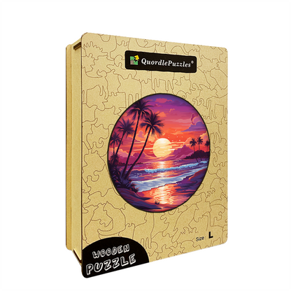 Sunset Beach Wooden Jigsaw Puzzle