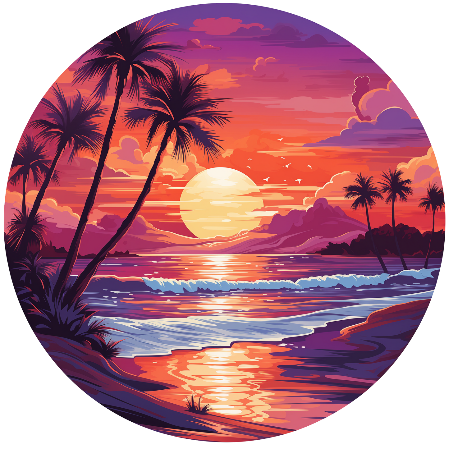 Sunset Beach Wooden Jigsaw Puzzle