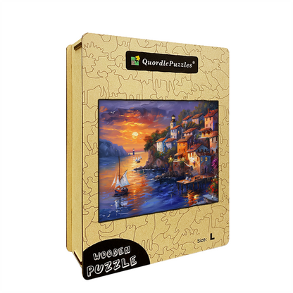 Sunset Harbour Wooden Jigsaw Puzzle