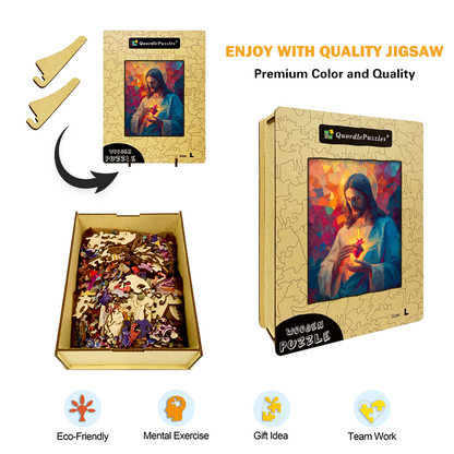 The Light of the Sacred Heart Wooden Jigsaw Puzzle