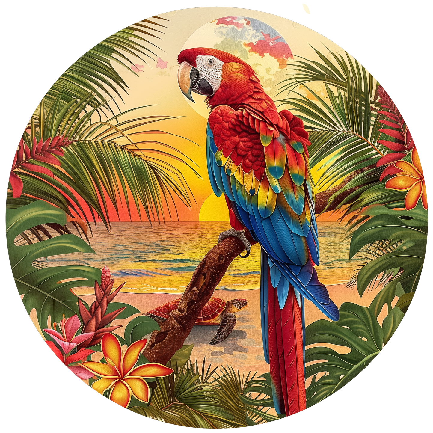 Tropical Parrot Wooden Jigsaw Puzzle