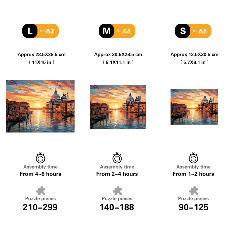 Venice Dusk Wooden Jigsaw Puzzle