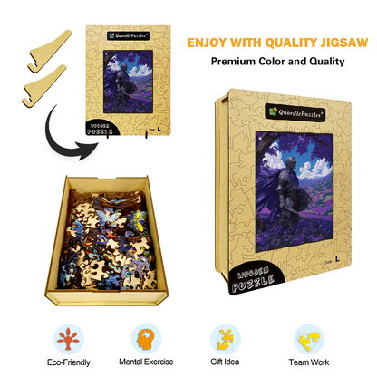 Violet Vow Field Knight Wooden Jigsaw Puzzle