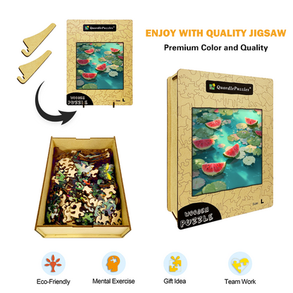 Watermelon Float Wooden Jigsaw Puzzle