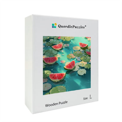 Watermelon Float Wooden Jigsaw Puzzle