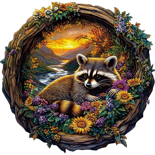 🔥LAST DAY 85% OFF - A Raccoon Amidst Colorful Flowers
