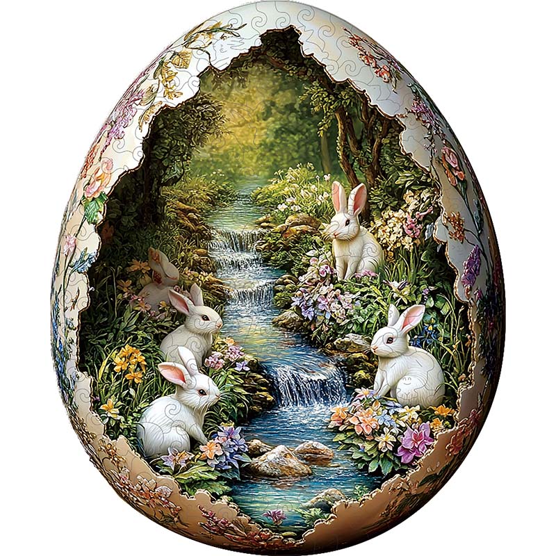 🔥LAST DAY 85% OFF - Bunnies in a Floral Egg