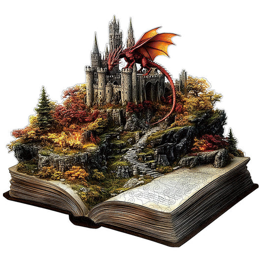 3D Dragon's Castle Wooden Jigsaw Puzzle