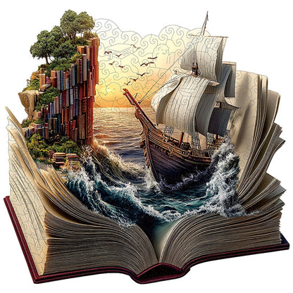 3D Ancient Ship Adventure Wooden Jigsaw Puzzle