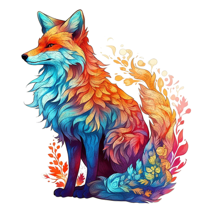 🔥LAST DAY 92% OFF-Wonderful FOX Colourful Wooden Jigsaw Puzzle