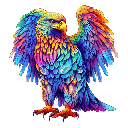 🔥LAST DAY 92% OFF-Colorful Eagle Head Poster Wooden Jigsaw Puzzle