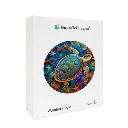 Sea Turtle watercolour Wooden Jigsaw Puzzle