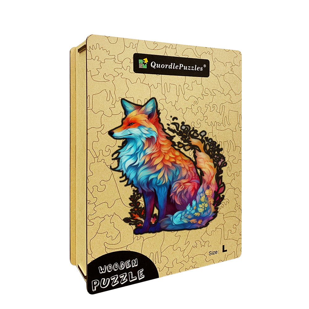 🔥LAST DAY 92% OFF-Wonderful FOX Colourful Wooden Jigsaw Puzzle