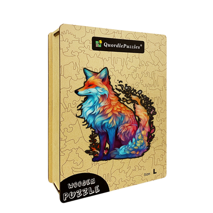🔥LAST DAY 92% OFF-Wonderful FOX Colourful Wooden Jigsaw Puzzle
