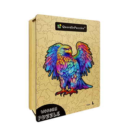🔥LAST DAY 92% OFF-Colorful Eagle Head Poster Wooden Jigsaw Puzzle