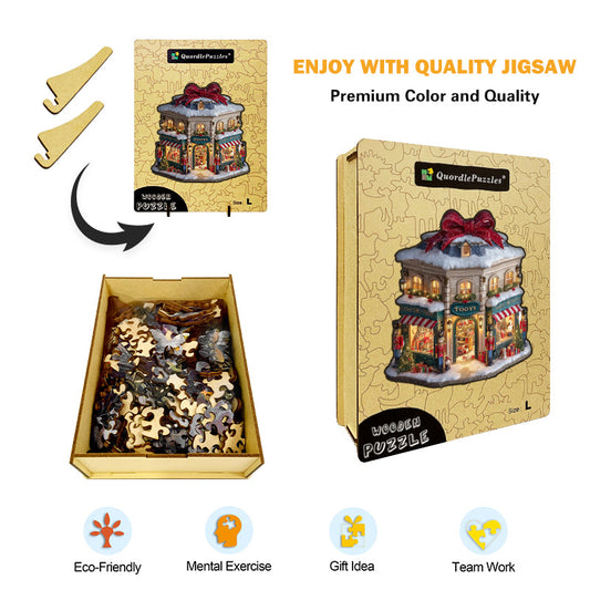 Christmas Shop Wooden Jigsaw Puzzle